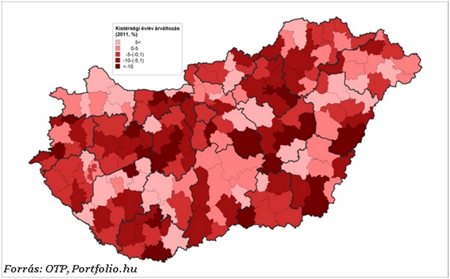 Megvannak a legdrágább és a legolcsóbb területek a lakáspiacon