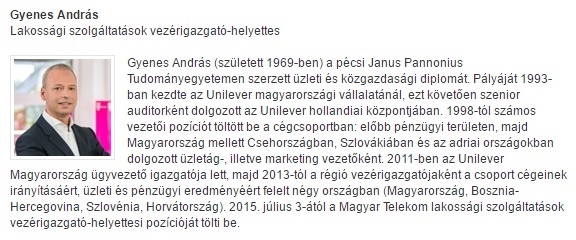 Új vezérigazgató-helyettes a Telekomnál
