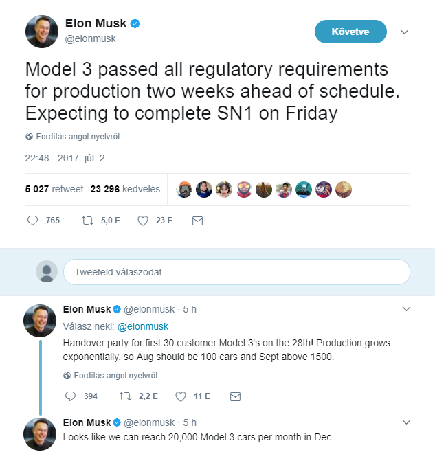 Korábban indul a Model 3 gyártása