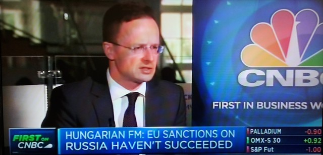Szijjártó Péter élőben beszélt a CNBC-n