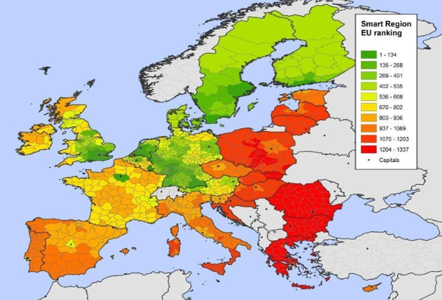 Térképen Európa legokosabb városai