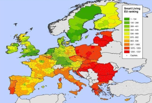 Térképen Európa legokosabb városai