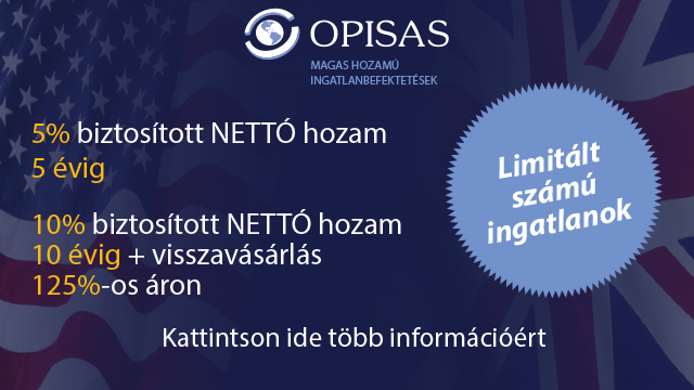 5%-10% nettó hozamú ingatlanbefektetés 5-10 évig biztosítva