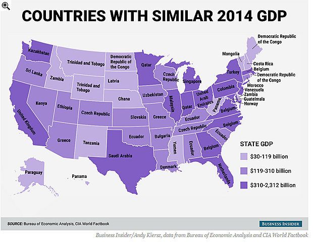 Egyetlen térkép arról, miért a világ legnagyobb gazdasága Amerika