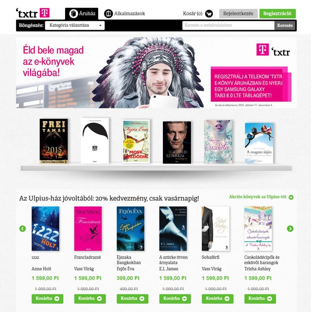 E-könyv áruházat indít a Telekom