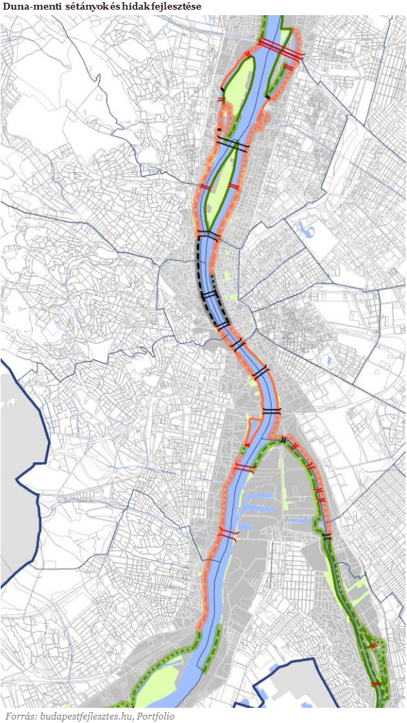 budapest térkép árpád híd 15 új Duna híd építésére készülnek Budapesten | PORTFOLIO.HU budapest térkép árpád híd