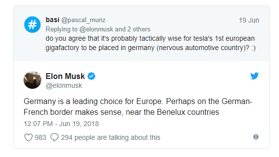 Musk elárulta, melyik európai ország lehet a legjobb választás egy új Gigafactory felépítésére