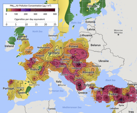 Rémisztő grafikon mutatja meg, mennyire súlyos a magyarországi légszennyezettségi helyzet