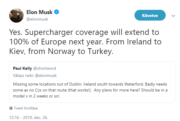 A Tesla beborítaná Superchargerekkel Európát