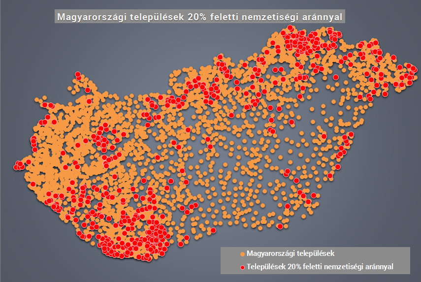 magyarország nemzetiségei térkép Elkészült Magyarország nemzetiségi térképe | PORTFOLIO.HU magyarország nemzetiségei térkép