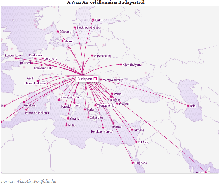 wizzair térkép Egyiptomba indít járatot a Wizz Air   Portfolio.hu wizzair térkép